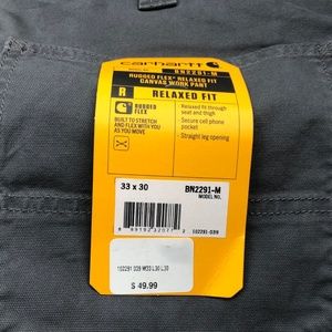 Carhartt Rugged Flex Work Pants for Men, Size 33Wx30L - Gravel NWT